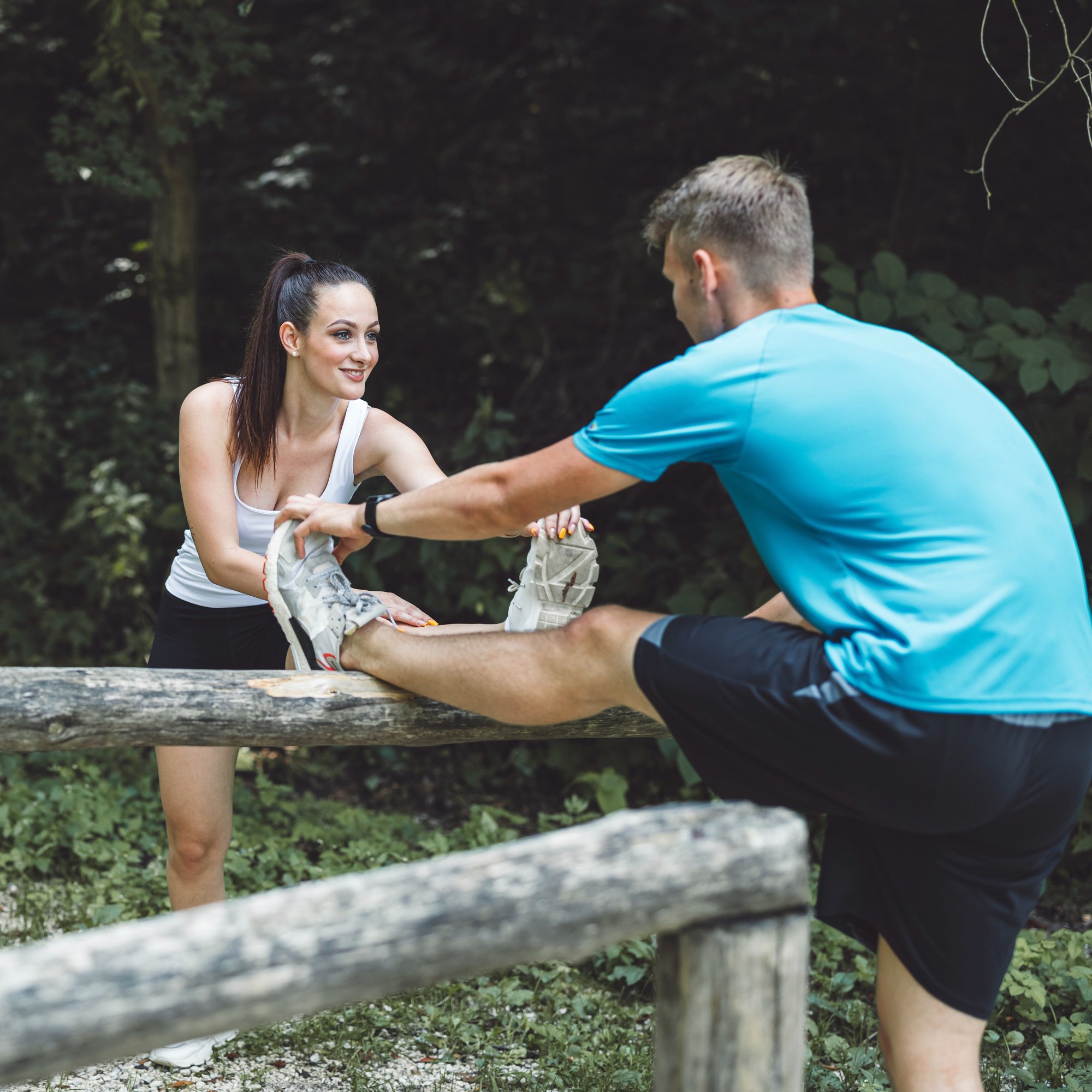 Sports Stretching before a run